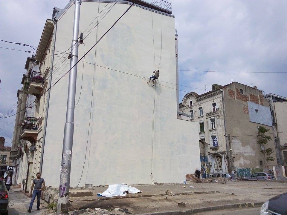 Obie Platon - Saint George, Bucharest 2015 - with Kero & Irlo - painted over